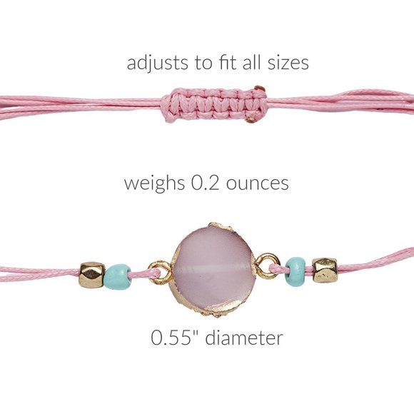 Natural Stone Hand Woven Bracelet Set of Three - Picture 2 of 2